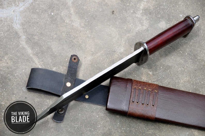 Traditional Norseman Seax knife crafted for collectors, camping, and outdoor use.