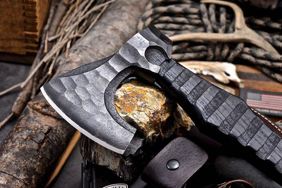 19" Handmade 1095 Carbon Steel Blade with Ash Wood Handle Viking Axe | The Viking Blade |
