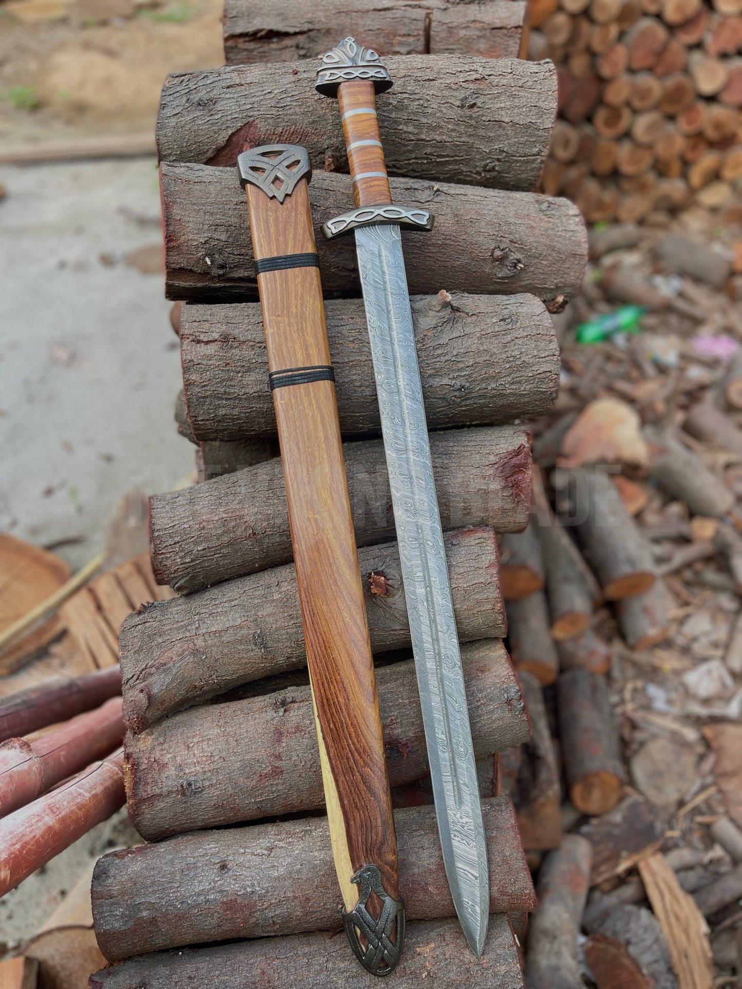 Custom Handmade Damascus Steel Sword