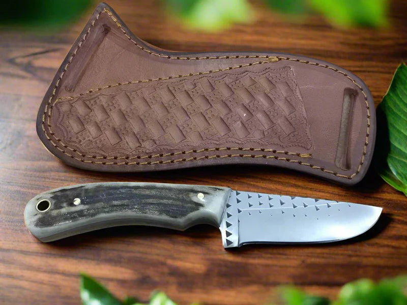 Lone Rider - Custom Handmade Rasp Tool Steel Cowboy Horizontal Carry Knife