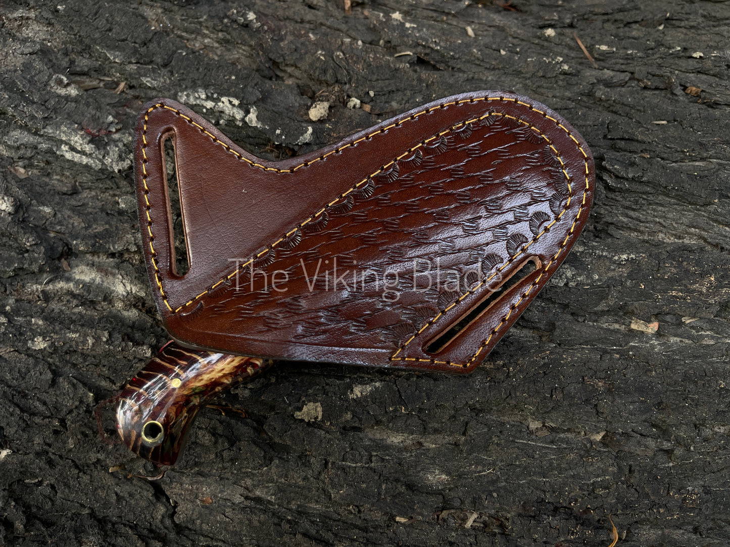 Custom Handmade Cowboy Bull Cutter Knife With Leather Sheath