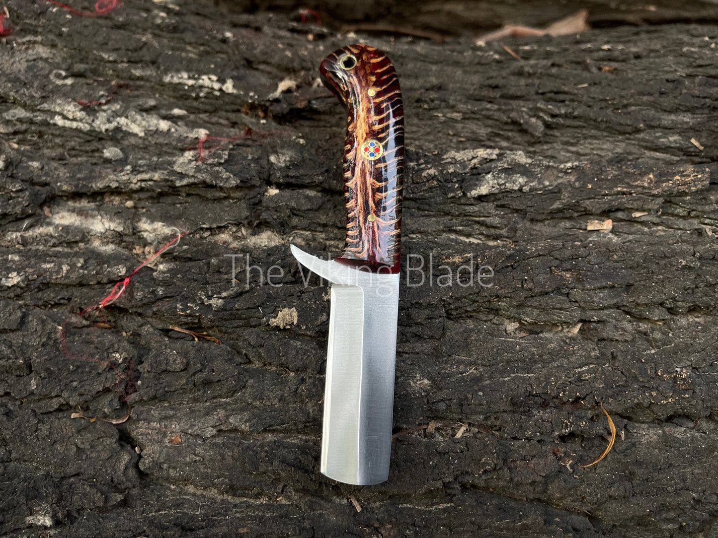 Custom Handmade Cowboy Bull Cutter Knife With Leather Sheath