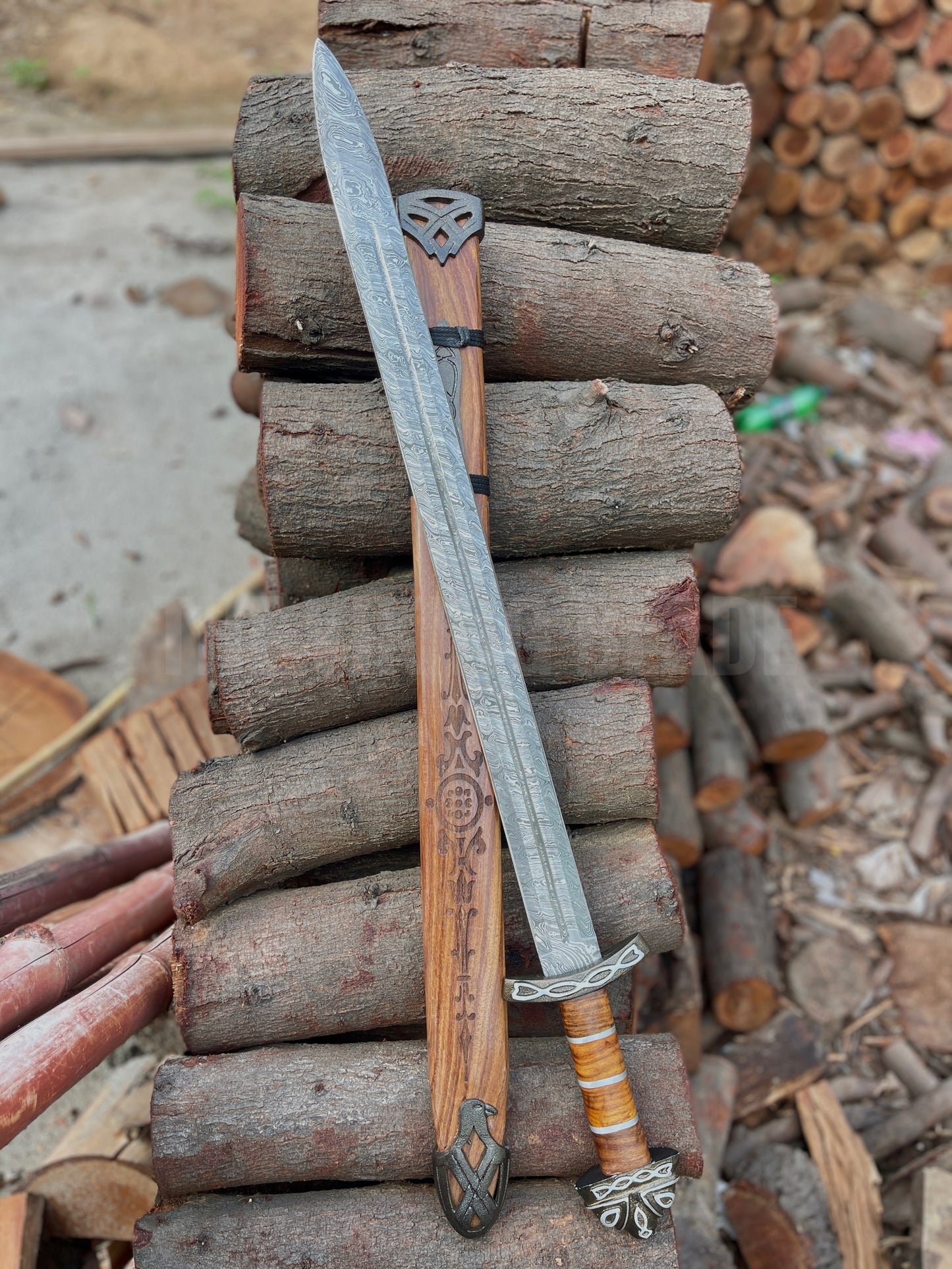 Custom Handmade Damascus Steel Sword