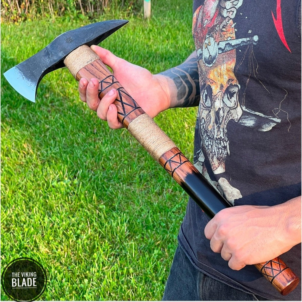 Hand-Forged Gagegizhig Tomahawk – Custom Artisan Axe | The Viking Blade |