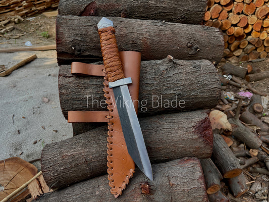 Hand Forged Troll Seax - Seax Knife and Sheath