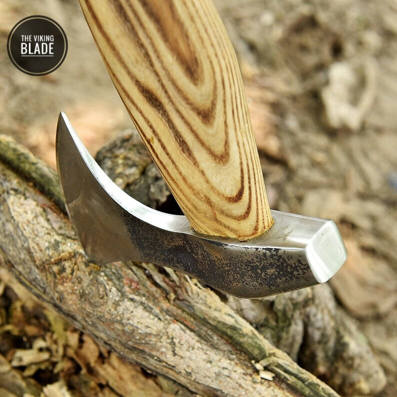 CUSTOM HANDMADE FORGED High Carbon STEEL Tomahawk hatchet AXE Comes With Genuine
Leather sheath | The Viking Blade |