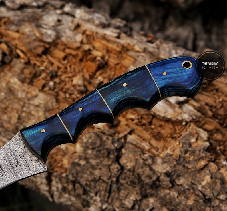 CUSTOM HAND FORGED DAMASCUS STEEL fillet KNIFE | The Viking Blade |