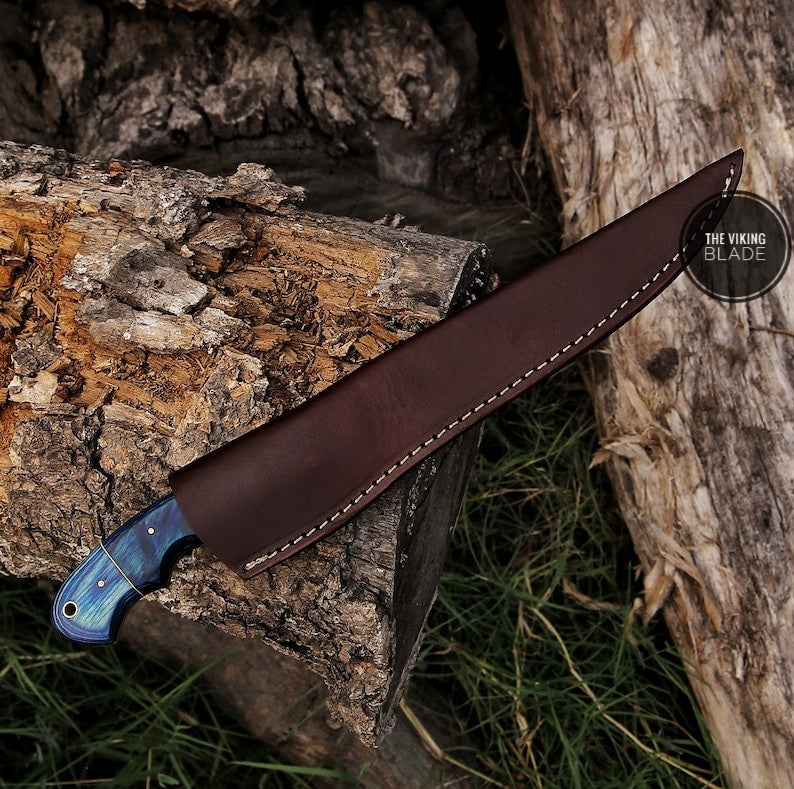 CUSTOM HAND FORGED DAMASCUS STEEL fillet KNIFE | The Viking Blade |