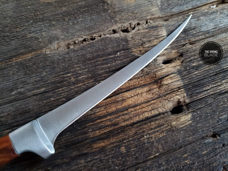 Fish Fillet Knife, Exotic Wood Handle | The Viking Blade |