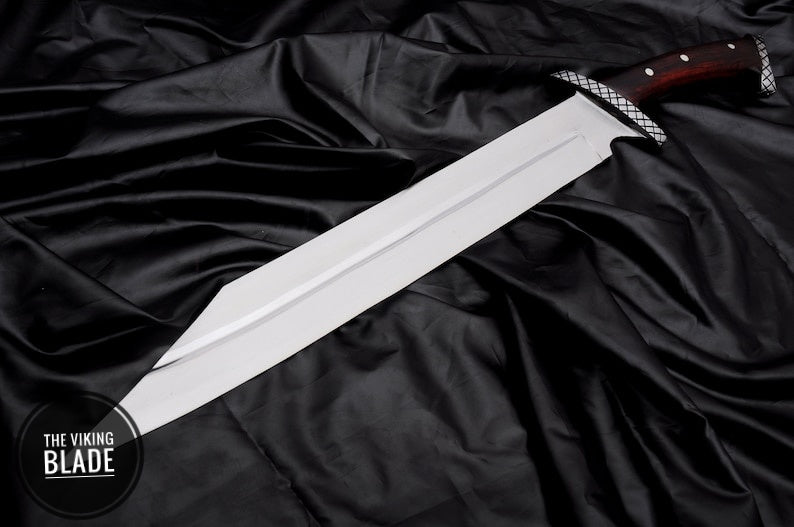 Custom Forged 18-Inch Nordic Seax Knife – Handmade Viking Style with Sheath