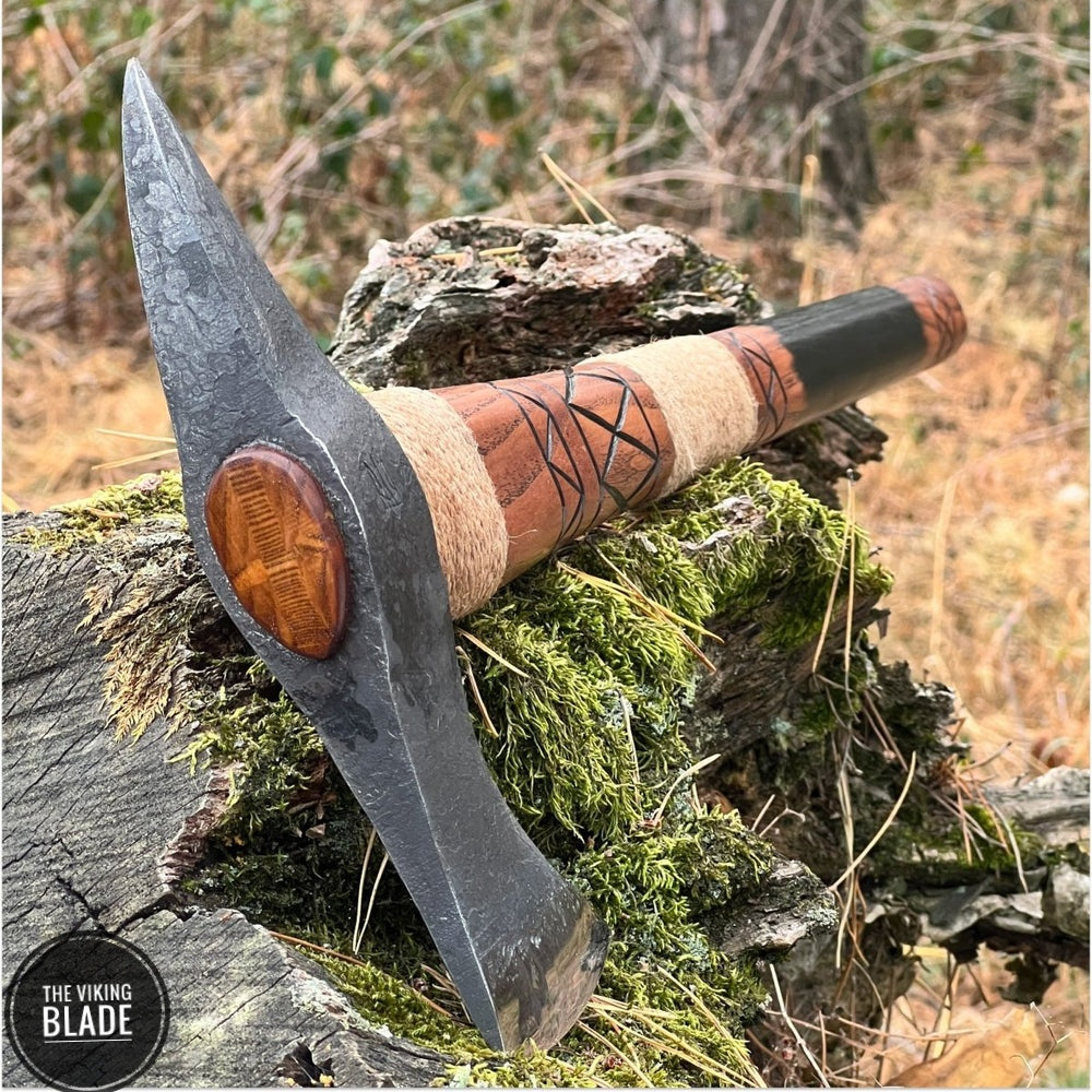 Hand-Forged Gagegizhig Tomahawk – Custom Artisan Axe | The Viking Blade |