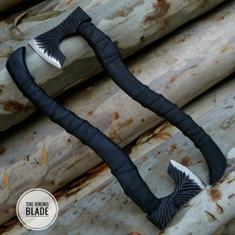 Custom Hand Forged Carbon Steel Viking Axe |The Viking Blade|