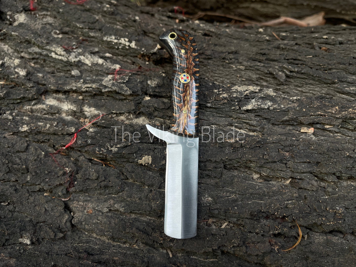 Custom Handmade D2 Steel Cowboy Bull Cutter Knife With Leather Sheath | The Viking Blade |