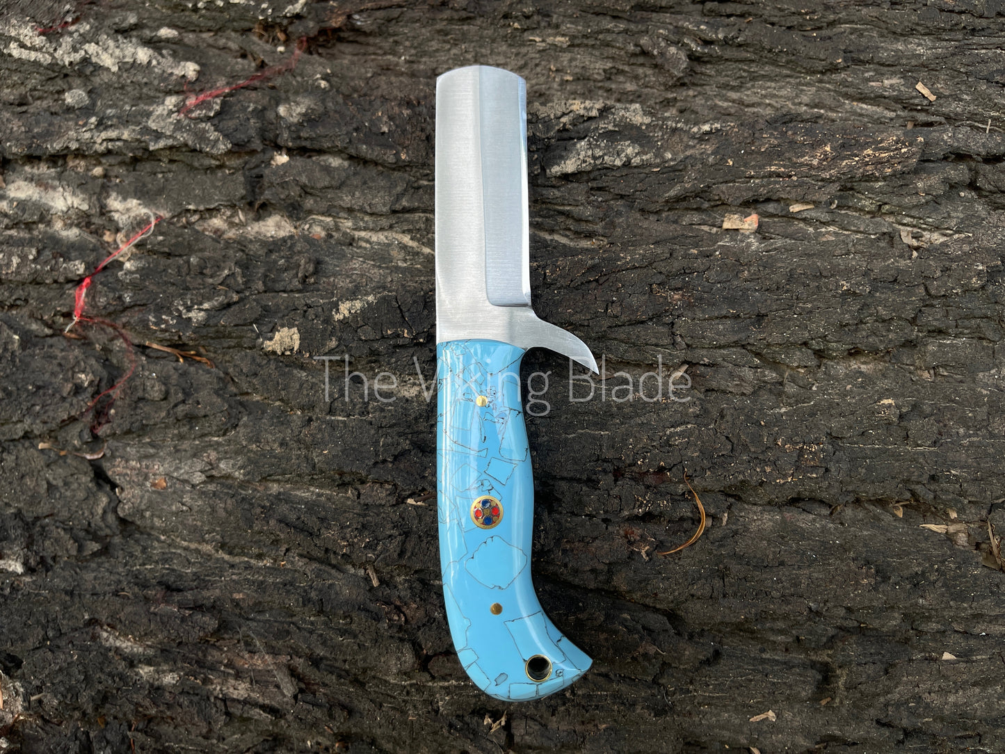 Custom Handmade D2 Steel Cowboy Bull Cutter Knife With Leather Sheath