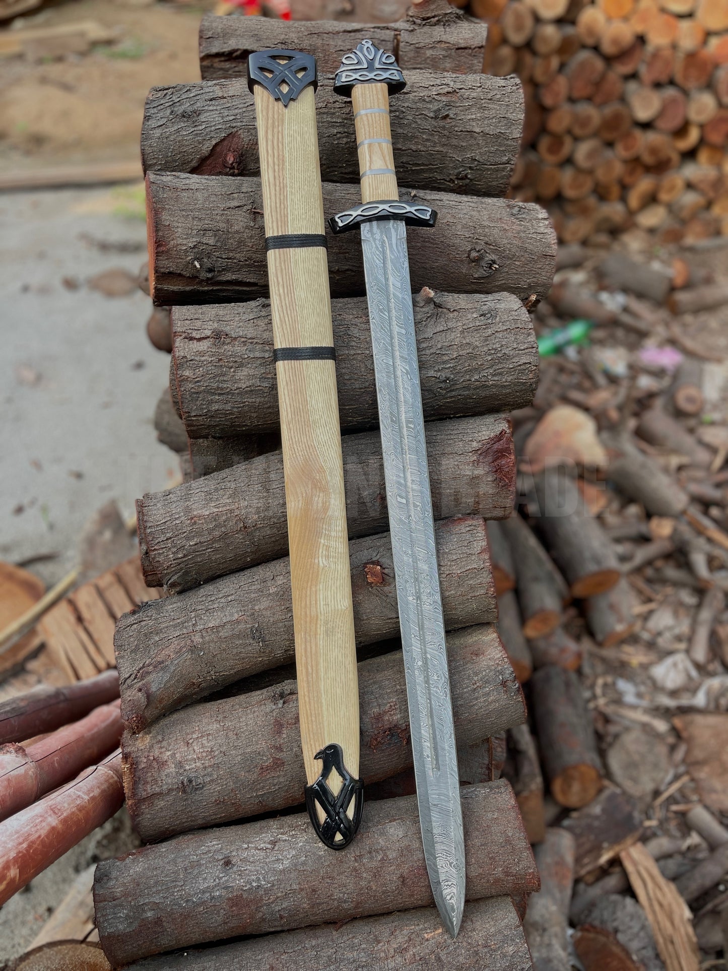 Custom Handmade Damascus Steel Sword