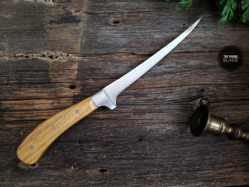 Fish Fillet Knife, Exotic Wood Handle | The Viking Blade |