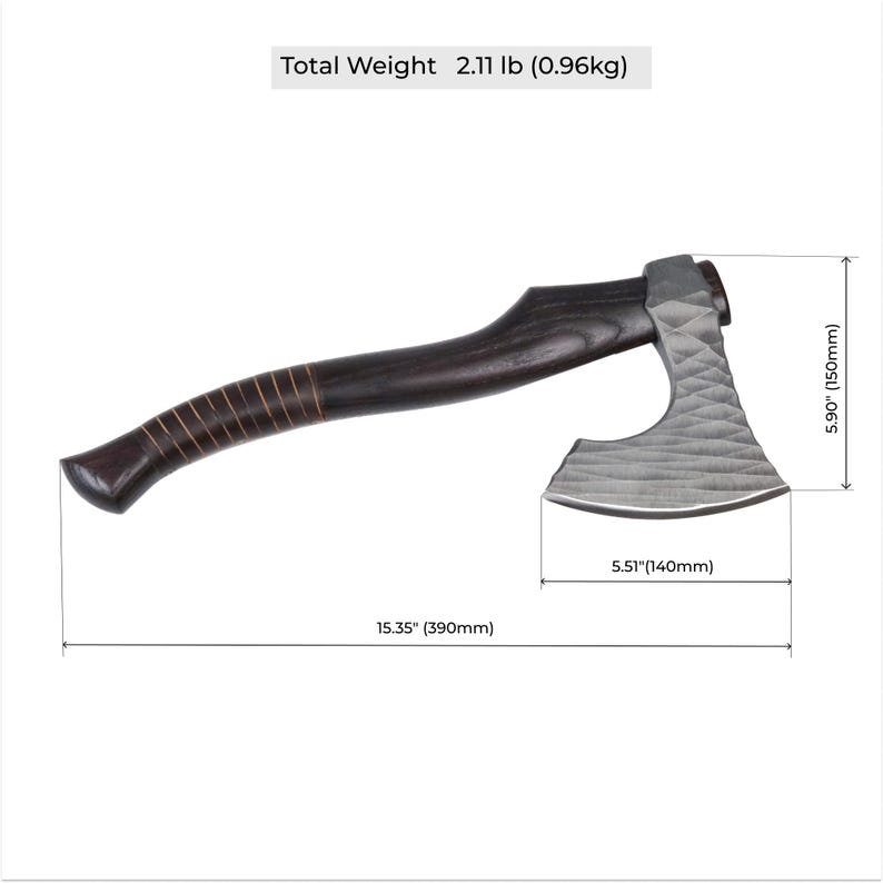 Functional Camping Axe Forged with Sheath | The Viking Blade |