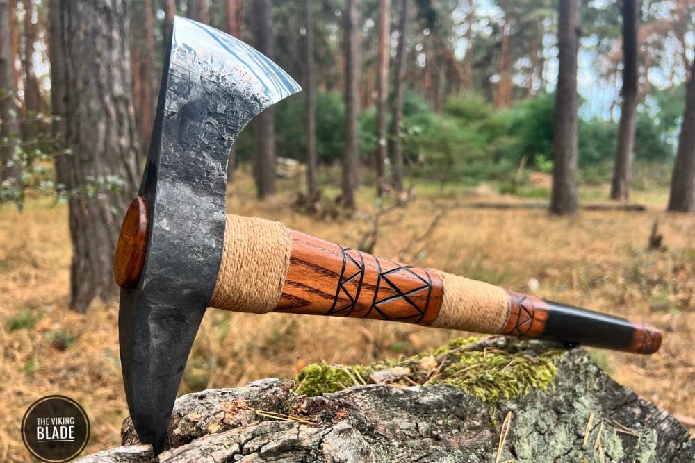 Hand-Forged Gagegizhig Tomahawk – Custom Artisan Axe | The Viking