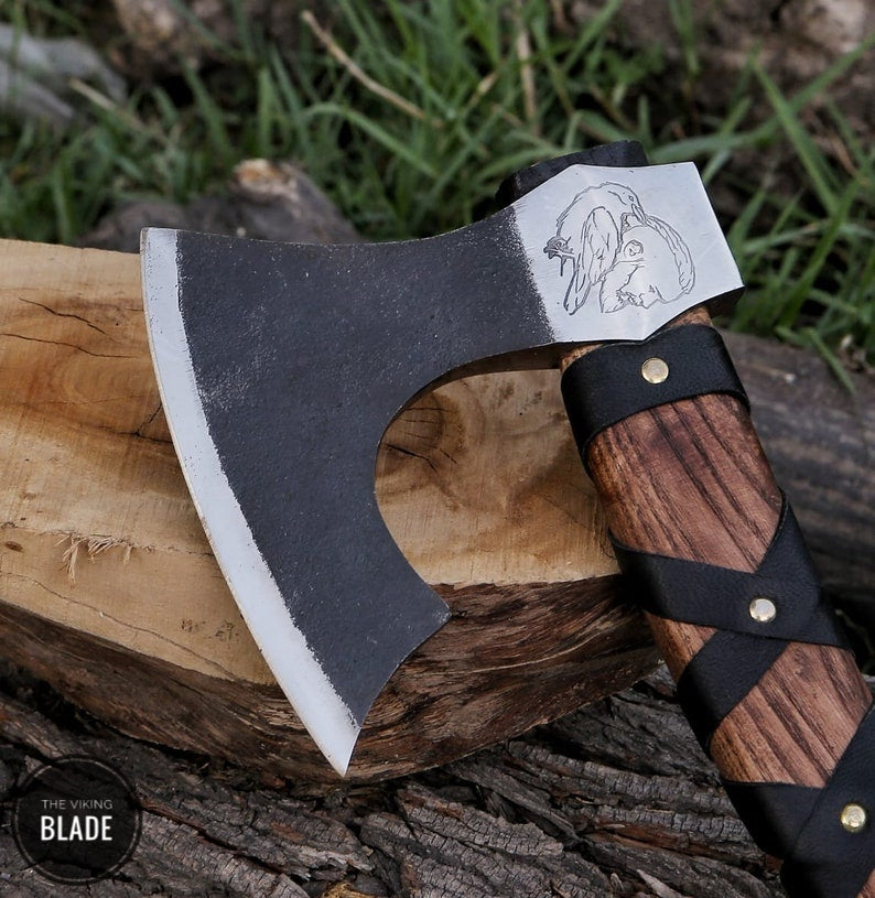 Handmade Carbon Steel Viking Axe | The Viking Blade |
