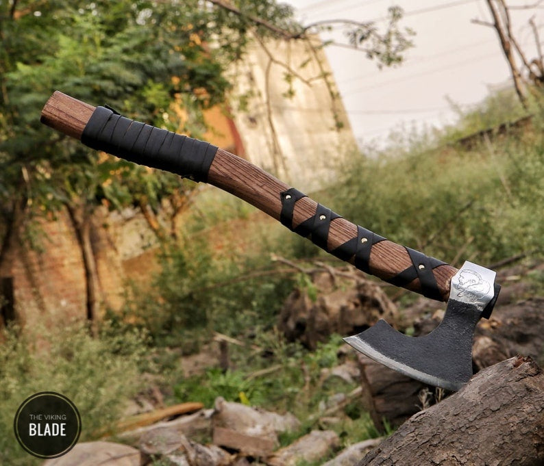 Handmade Carbon Steel Viking Axe | The Viking Blade |