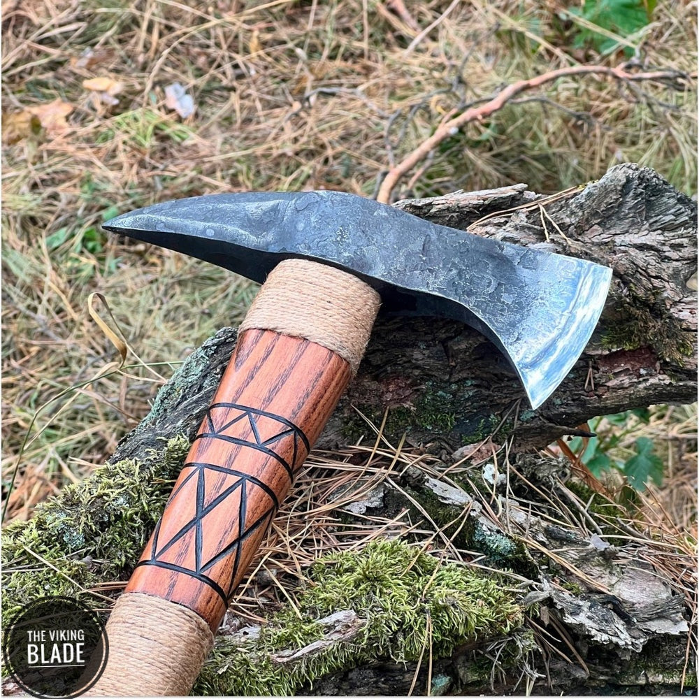 Hand-Forged Gagegizhig Tomahawk – Custom Artisan Axe | The Viking Blade |
