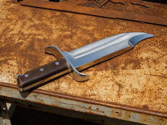 Handmade Hunting Bowie Knife | J2 Steel Blade | Rose Wood Handle