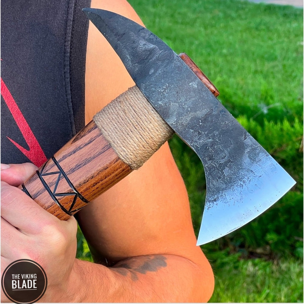 Hand-Forged Gagegizhig Tomahawk – Custom Artisan Axe | The Viking Blade |