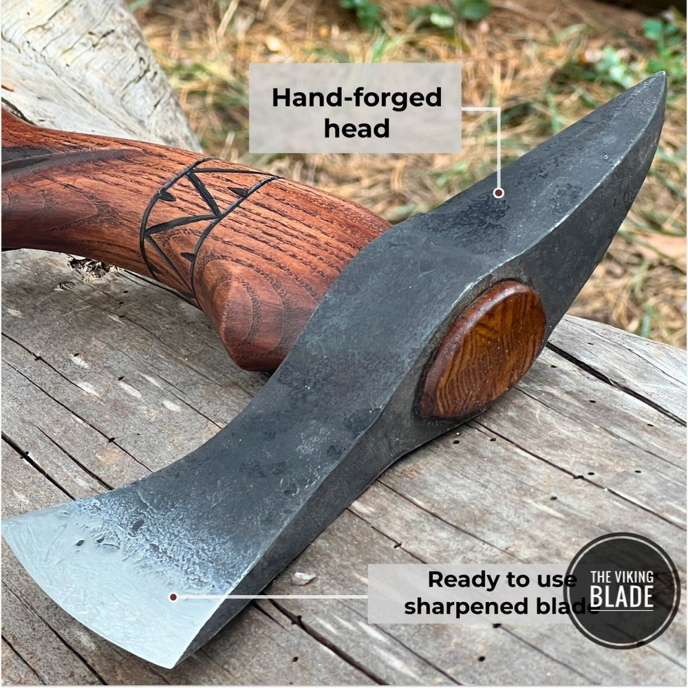 Handmade tomahawk axe "Black Hawk" | The Viking Blade |