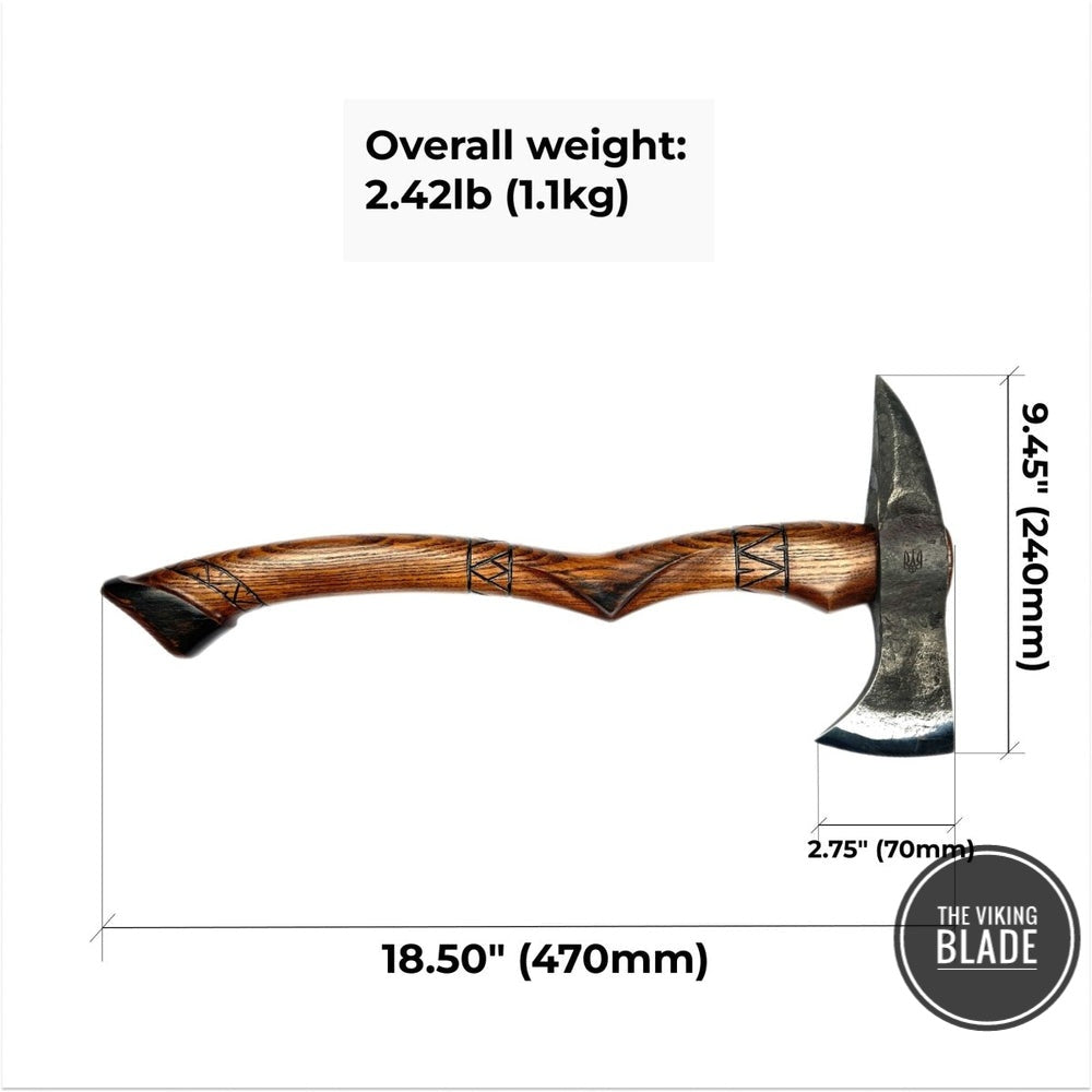 Handmade tomahawk axe "Black Hawk" | The Viking Blade |