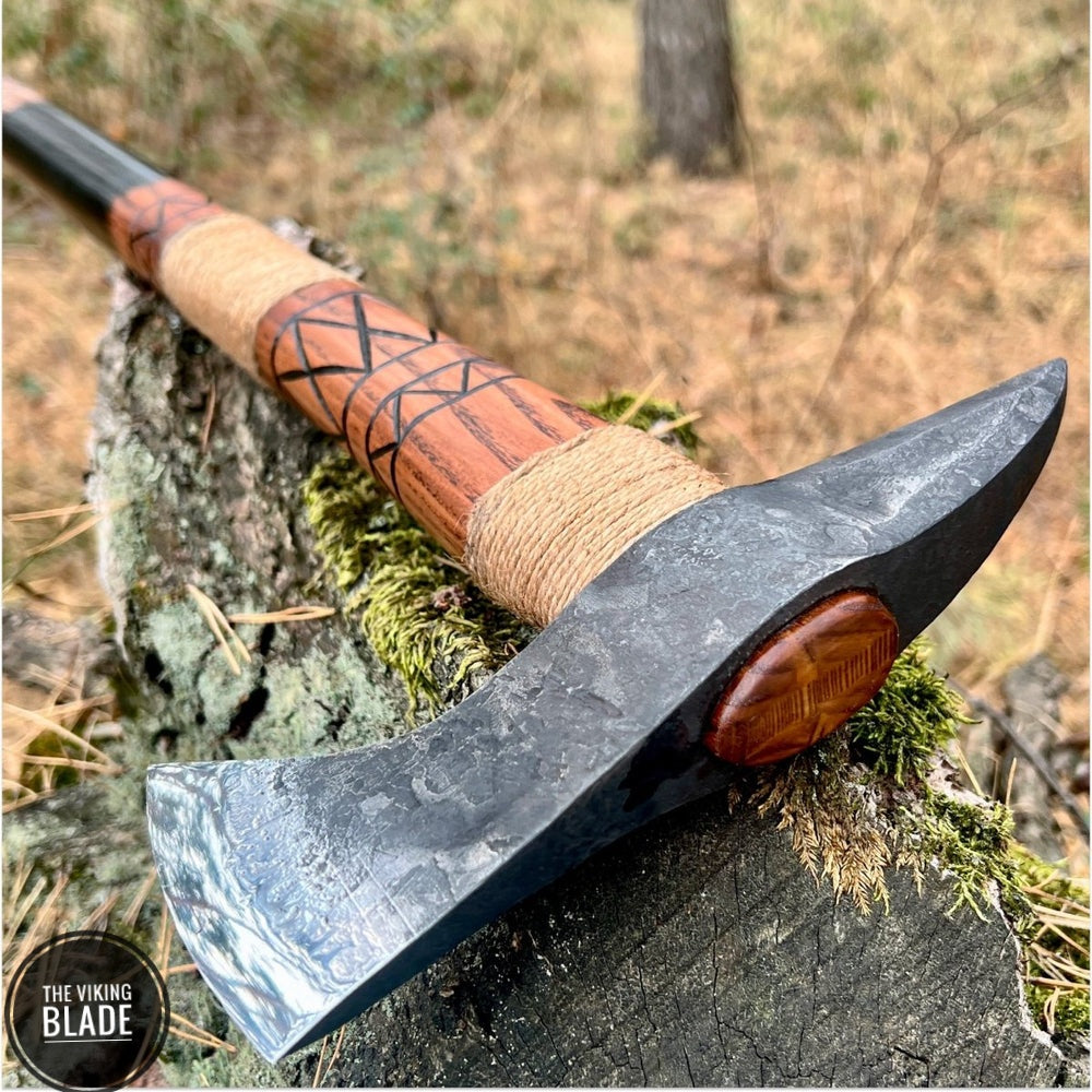 Hand-Forged Gagegizhig Tomahawk – Custom Artisan Axe | The Viking Blade |