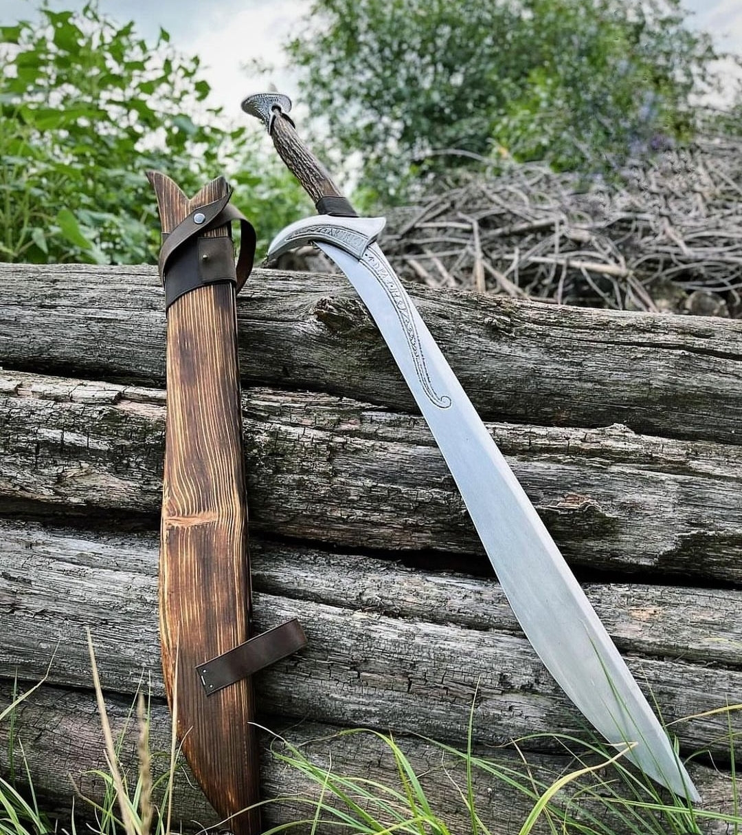 Custom Handmade Sword With Scabbard – The Viking Blade