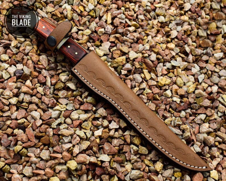 Special Gift Fillet Knife - 12" Beautiful Damascus Steel Handmade Fillet Knife | The Viking Blade |