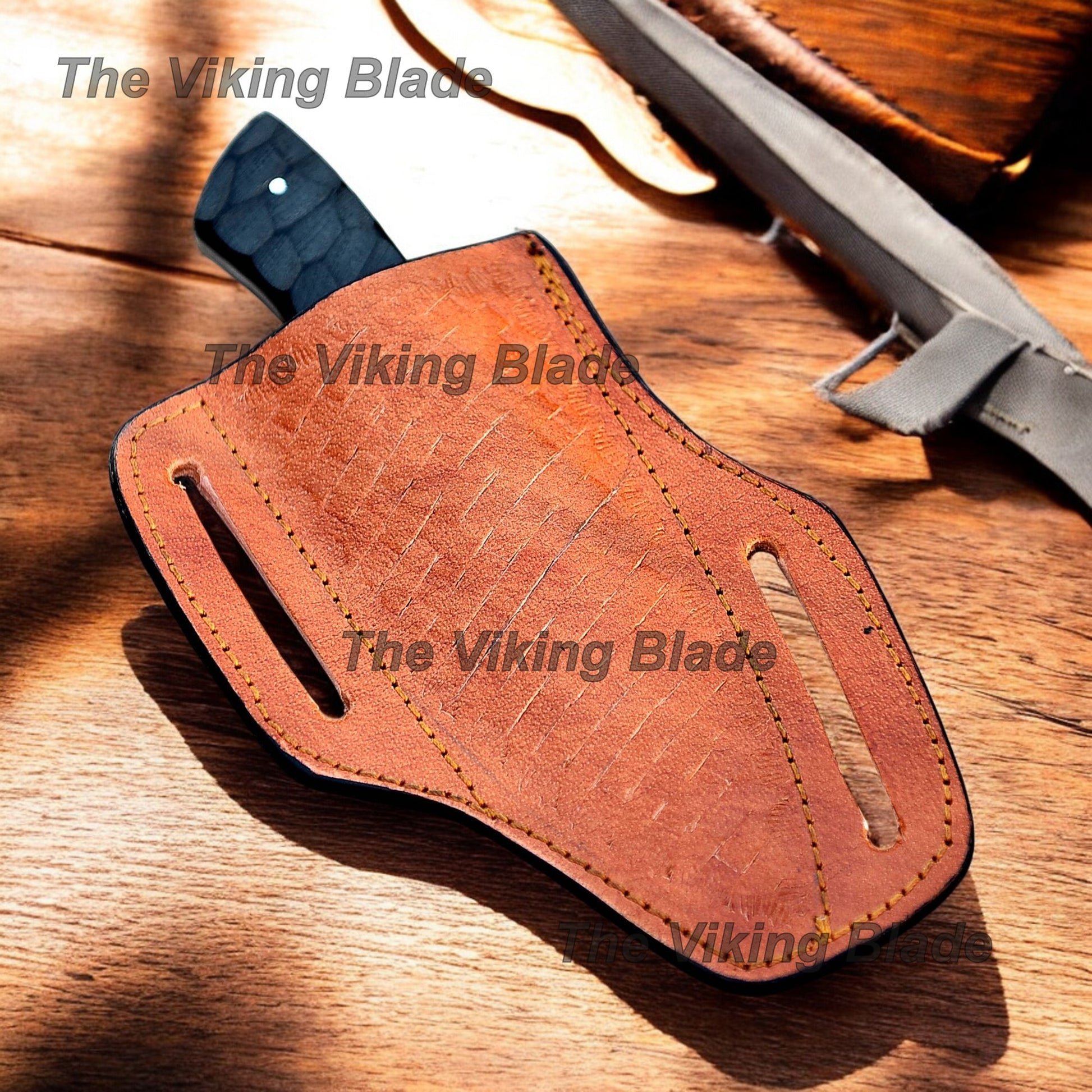 7" Handmade Skinning Knife With Leather Sheath