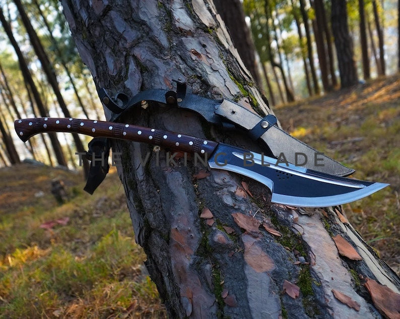 The Legacy of Himalayan Artisanship | Highly Graded Carbon Steel Blade | 9 inch black blade Farmer Axe | The Viking Blade |