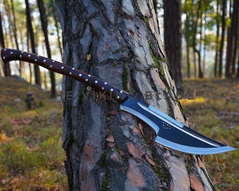 The Legacy of Himalayan Artisanship | Highly Graded Carbon Steel Blade | 9 inch black blade Farmer Axe | The Viking Blade |