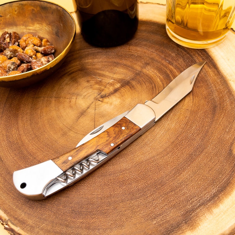 Clip Point Lock Back Knife with Can/Bottle and Wine Bottle Opener