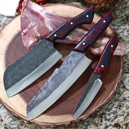 Oyshii Japanese Style Carbon Steel Kitchen Knife Set