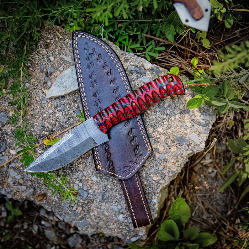 Full Tang Clip Point Hand Forged Bowie Rambo Knife Twisted Handle Hunting Fishing Camping Hiking