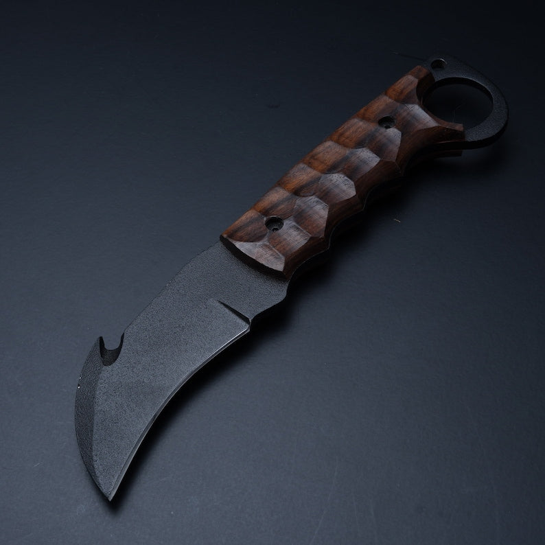 Custom Handmade Knife With Leather Sheath