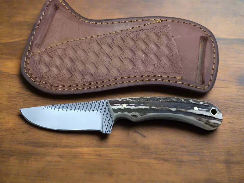 Lone Rider - Custom Handmade Rasp Tool Steel Cowboy Horizontal Carry Knife