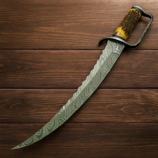 Handmade Damascus Steel Bowie Knife