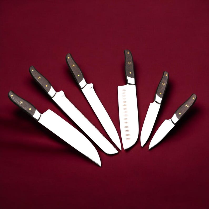 Handmade Premium Chef Set-440c Steel Kitchen Knife Set- Perfect Gift for Mother's day, Gift for Him/ Her
