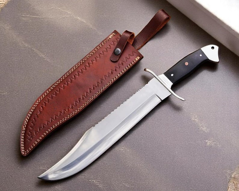 Custom Handmade Bowie Knife With Sheath