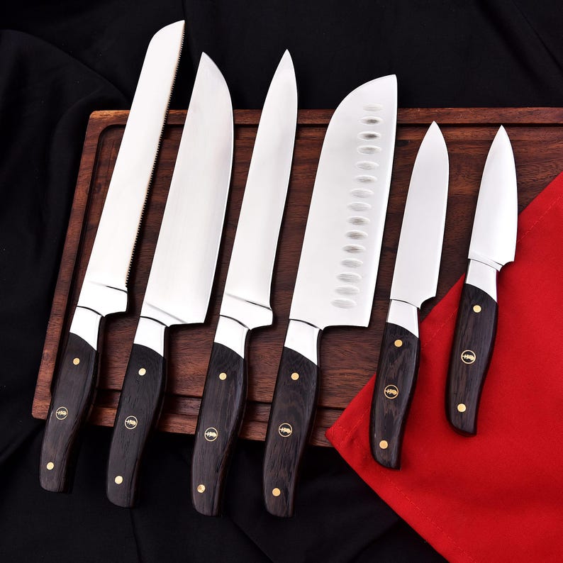 Handmade Premium Chef Set-440c Steel Kitchen Knife Set- Perfect Gift for Mother's day, Gift for Him/ Her
