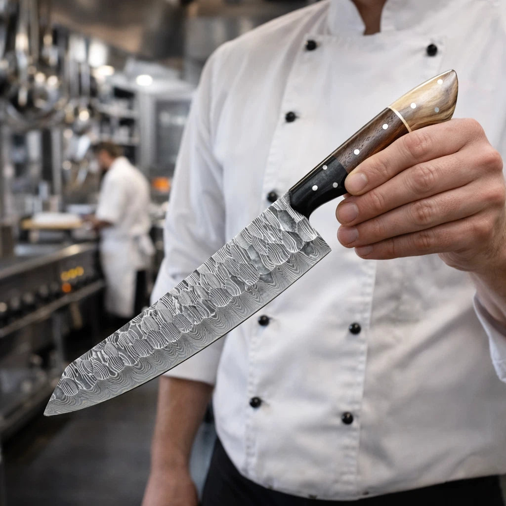 Luxury Heavy Duty Handcrafted Damascus Blade Master Chef Knife