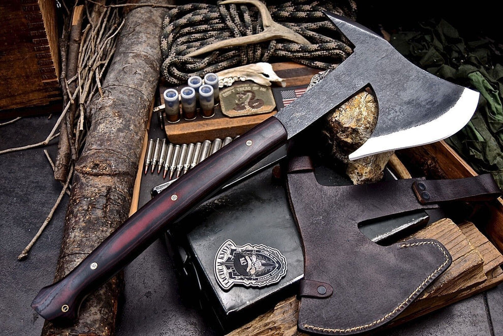 Custom Hand Forged Steel Axe & Viking Axe Tactical