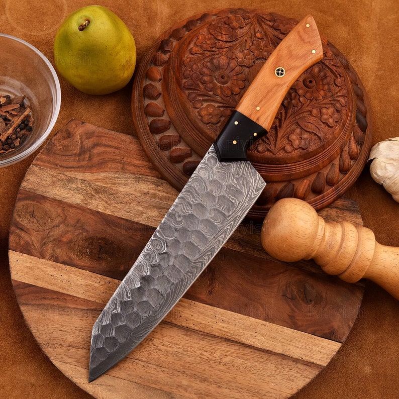 Handmade Made Chef Knife Kitchen Knives Damascus Steel Blade