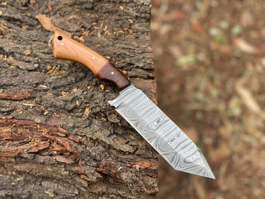 Custom Handmade Damascus Steel Tanto Knife