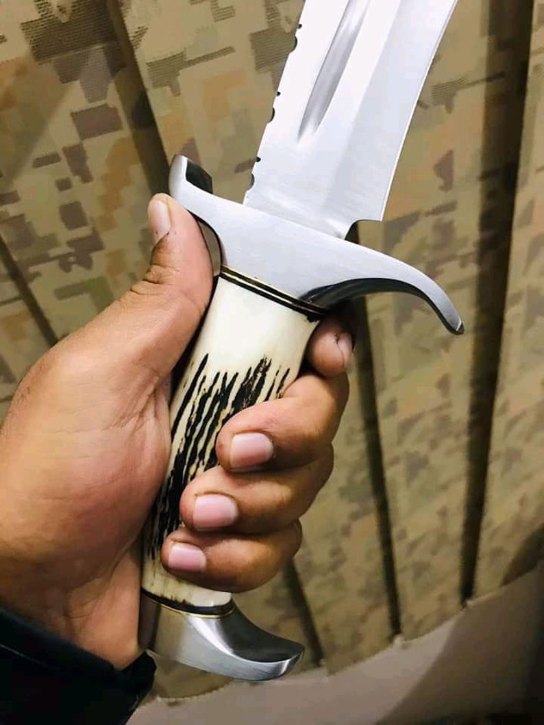 18" D2 Steel Stag Bushcraft Bowie Knife