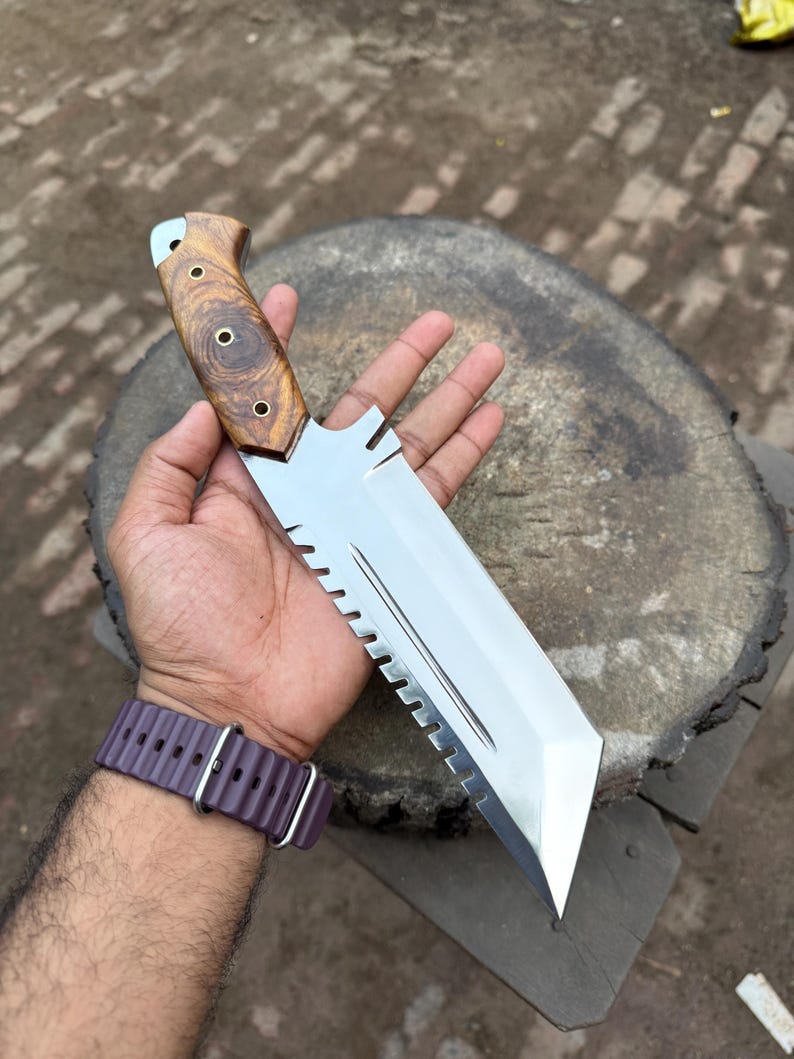 Heavy Duty Tactical Knife | Fixed Blade Hunting Knife with Sheath – Handmade Bushcraft Tool